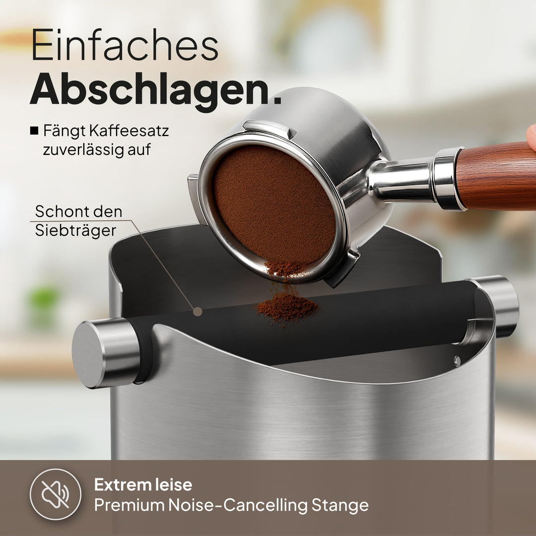 Abklopfbehälter für Siebträger