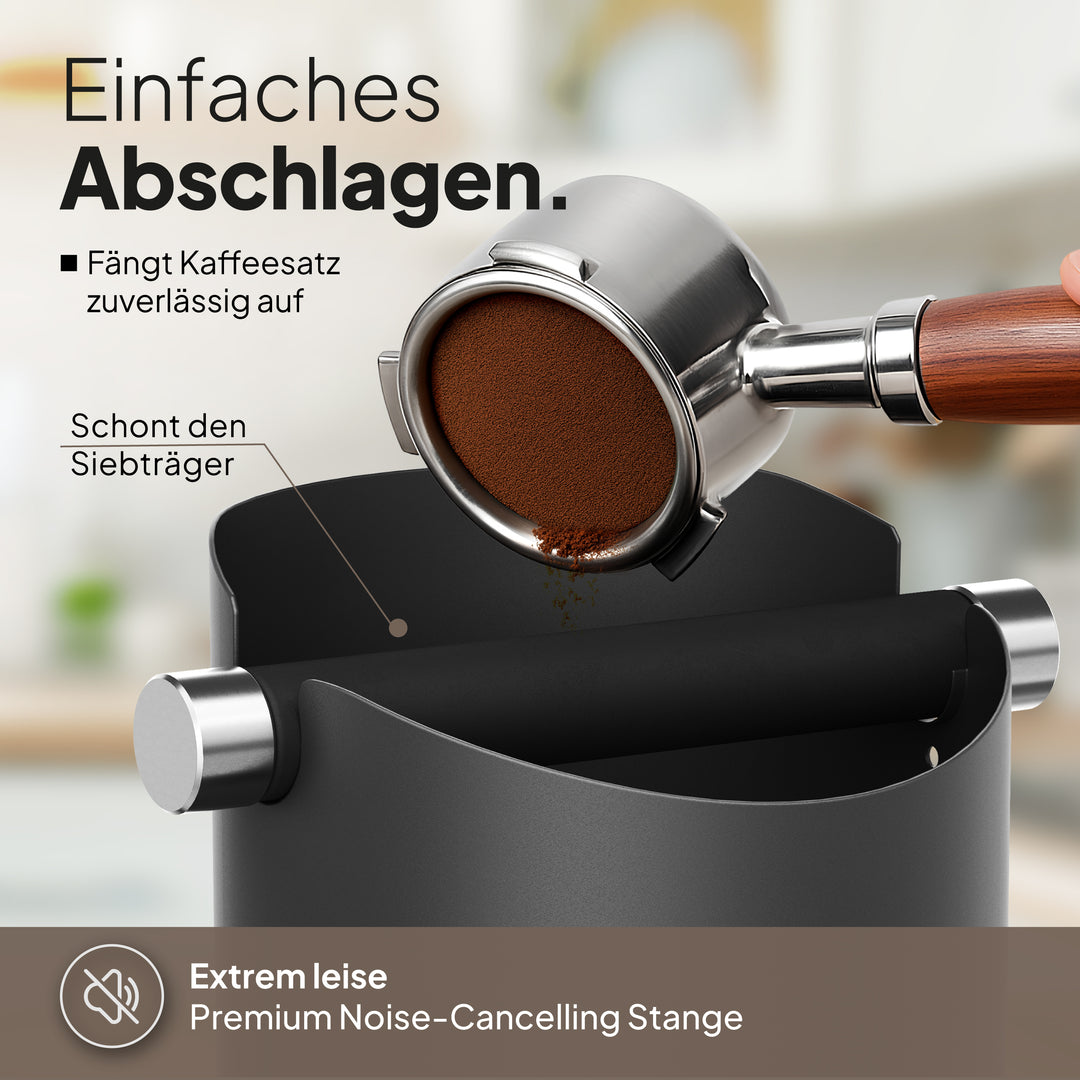 Abklopfbehälter für Siebträger