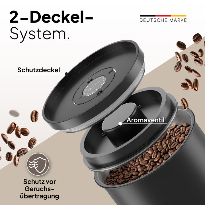 Kaffeedose Luftdicht aus Edelstahl