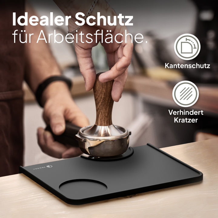 Tampermatte mit Tischkantenschutz