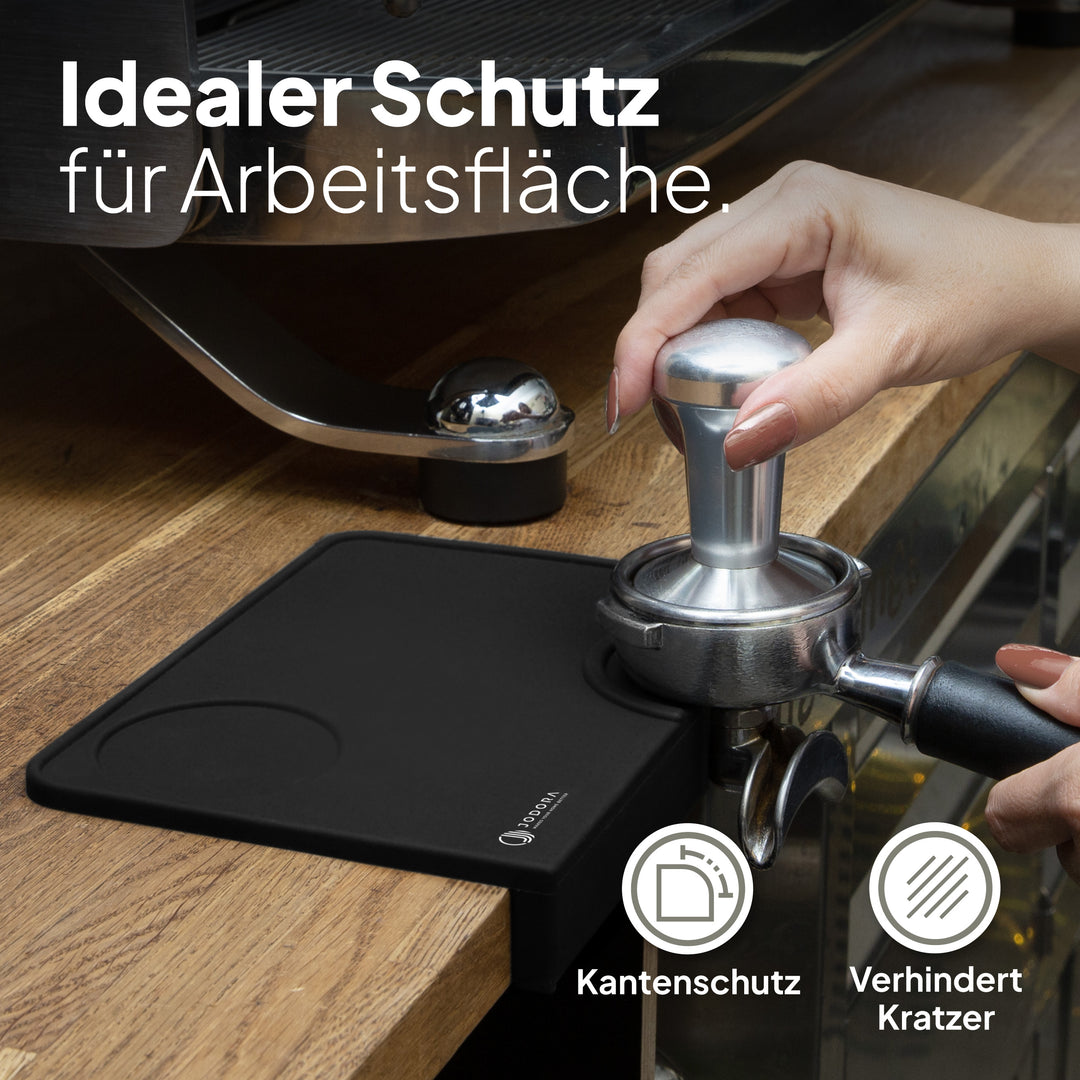 Tampermatte mit Tischkantenschutz