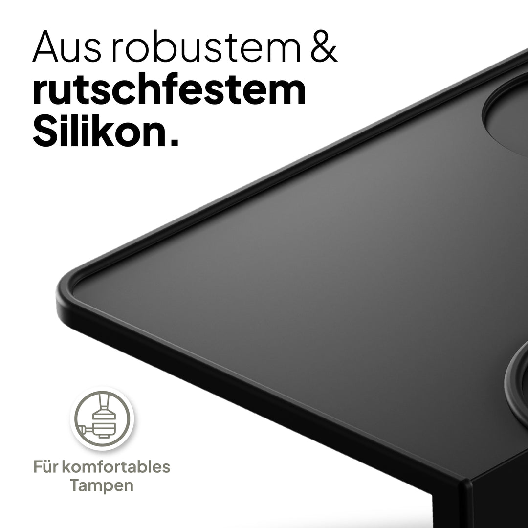 Tampermatte mit Tischkantenschutz