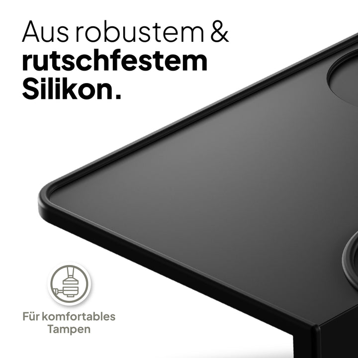 Tampermatte mit Tischkantenschutz