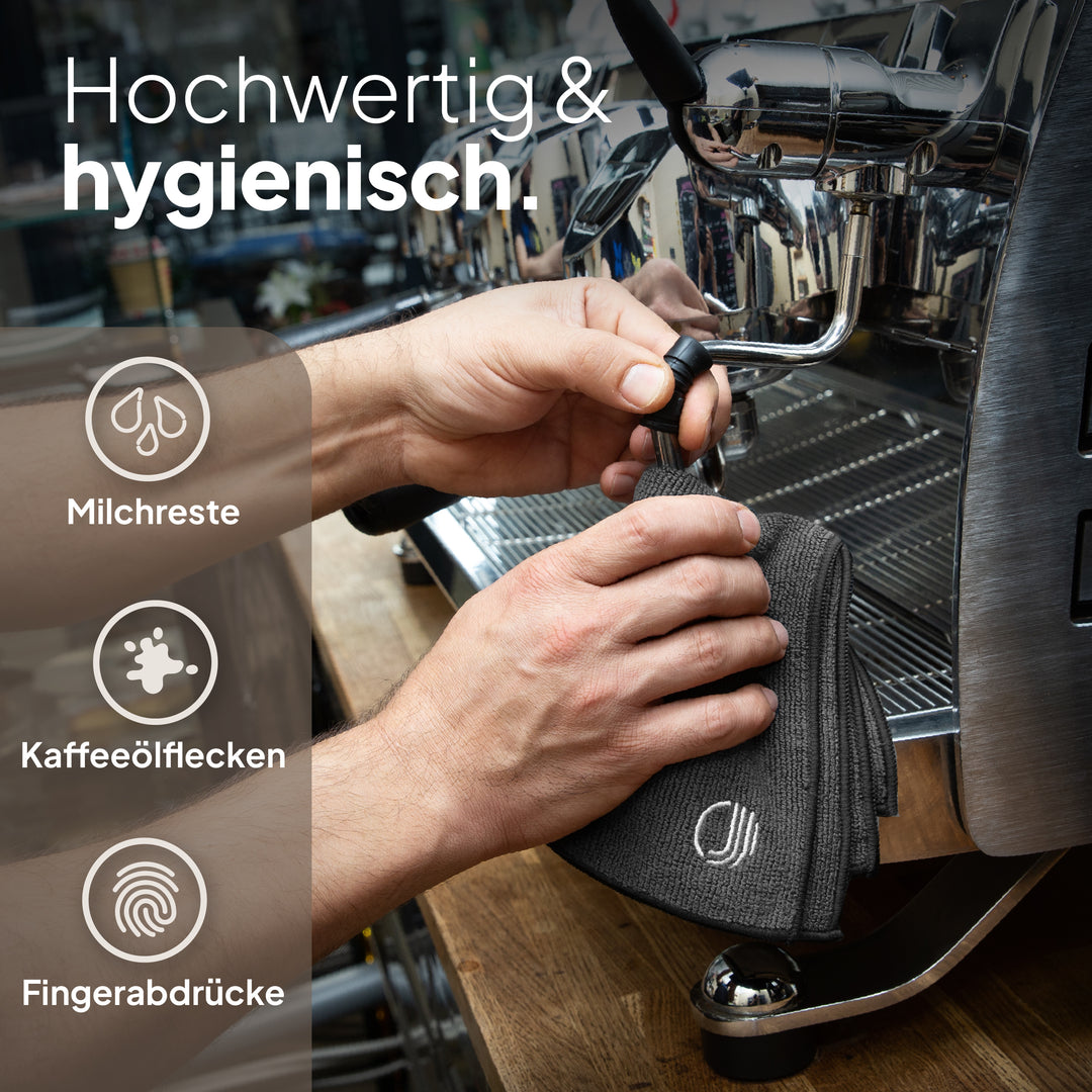 2 Barista Tücher + Barista Pinsel
