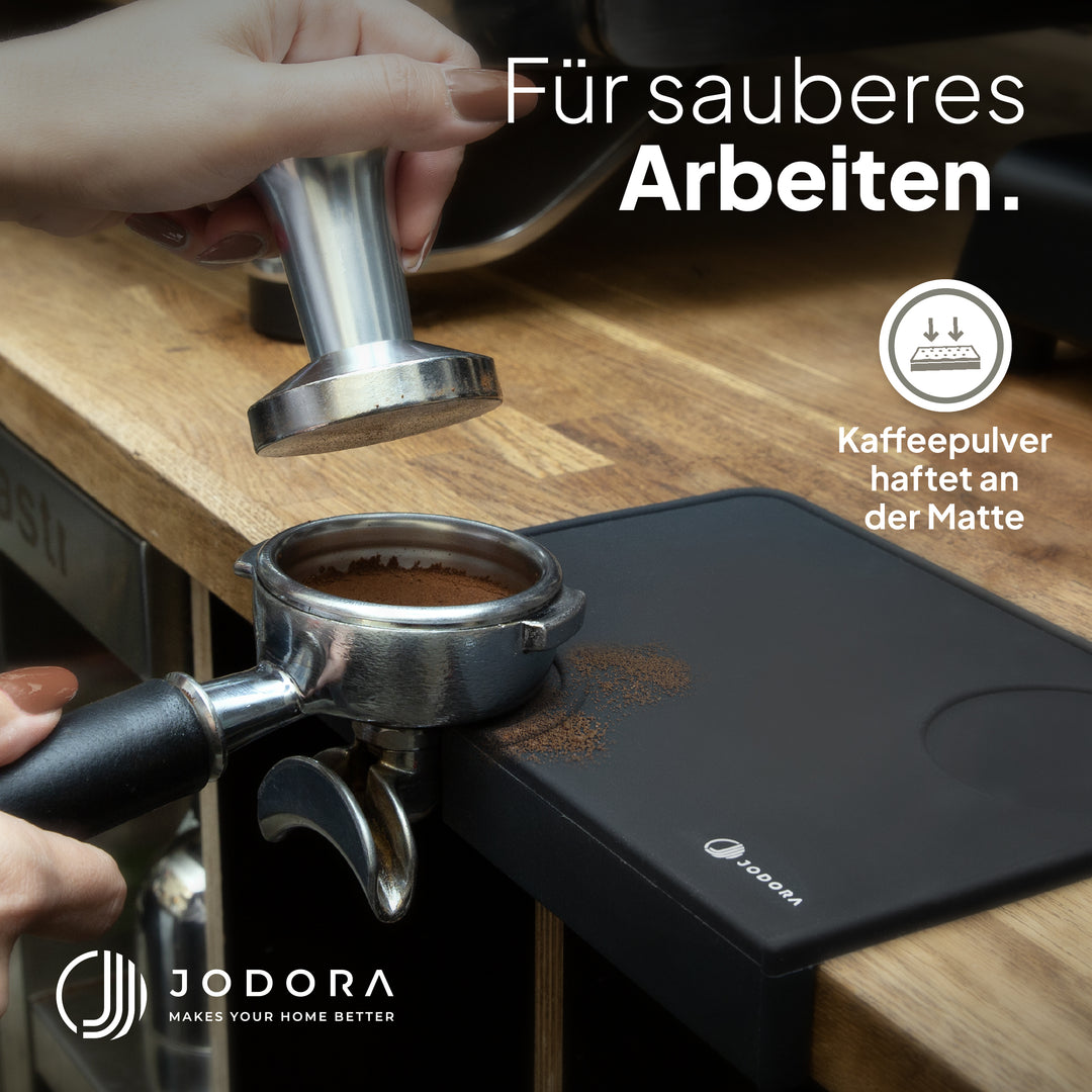 Tampermatte mit Tischkantenschutz