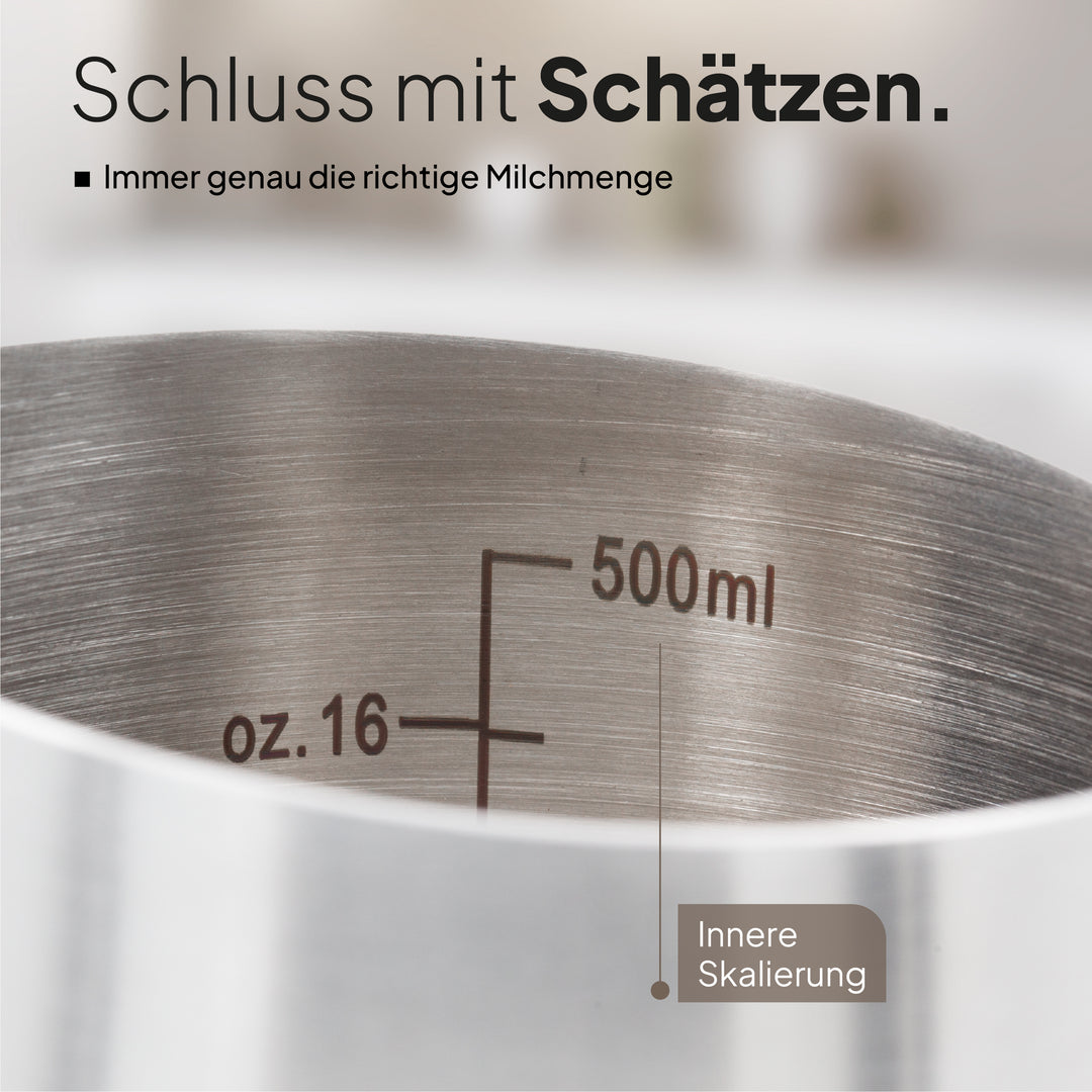Milchkännchen aus Edelstahl