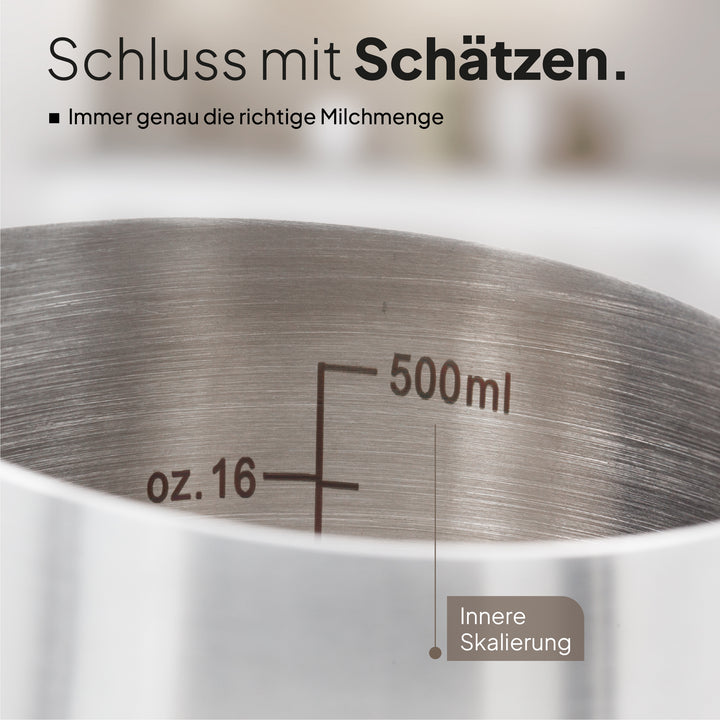 Milchkännchen aus Edelstahl